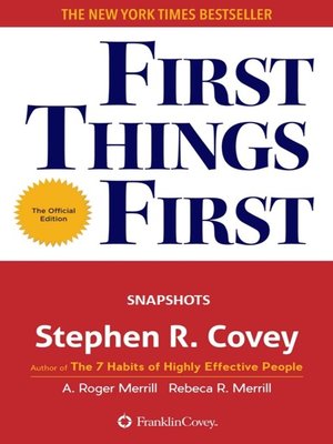 cover image of First Things First
